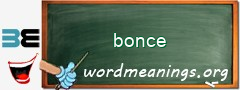 WordMeaning blackboard for bonce